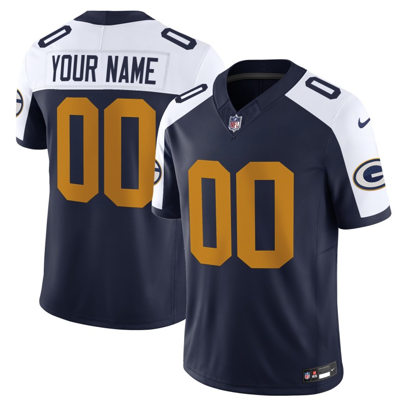 Nike Green Bay Packers Custom The 1923 Classic FUSE Vapor Limited NFL Jersey Navy Alternate - All Stitched
