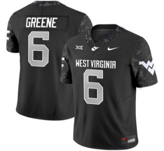 Youth West Virginia Mountaineers #6 Garrett Greene Coal Rush 2025 Nike FUSE Limited Stitched Football Jersey Black