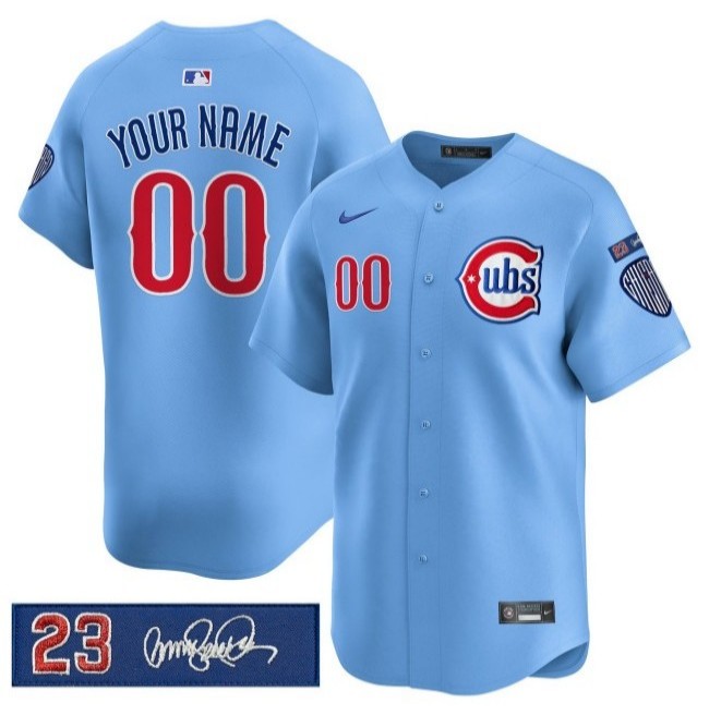 Chicago Cubs Custom 'Ryne Sandberg Tribute' Nike 2025 Limited Stitched MLB Jersey Blue V3