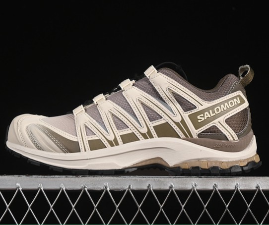 Salomon XA Pro 3D Stone Gray/ Almond Milk/ Black 478848-23 Sneaker (Men's US7-11.5 Women's USW5-7.5)