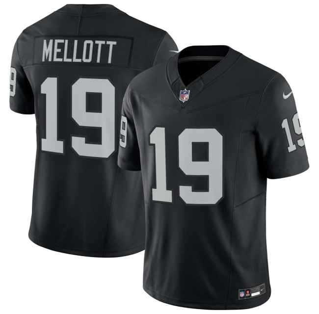 Men's Las Vegas Raiders #19 Tommy Mellott Black F.U.S.E. 2025 Draft Nike Vapor Limited Stitched NFL Jersey