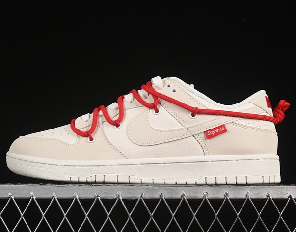 Nike SB Dunk Low Sup White Red DM6868-085 (Men's US7-11 Women's USW5.5-8) Sneaker