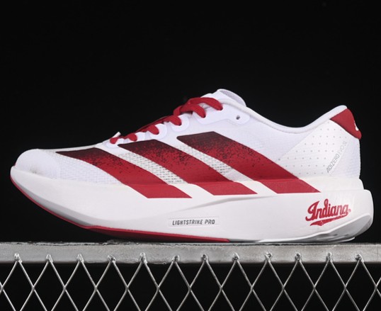 adidas Adizero Evo SL Indiana JQ4576 Footwear White Team Victory Red Collegiate Burgundy (Women's USW5-7.5 Men's US7-11) Sneaker