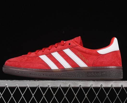 adidas Originals Handball Spezial Red Scarlet Cloud White Gum FV1227 (Men's US7-11 Women's USW4-7.5) Sneaker