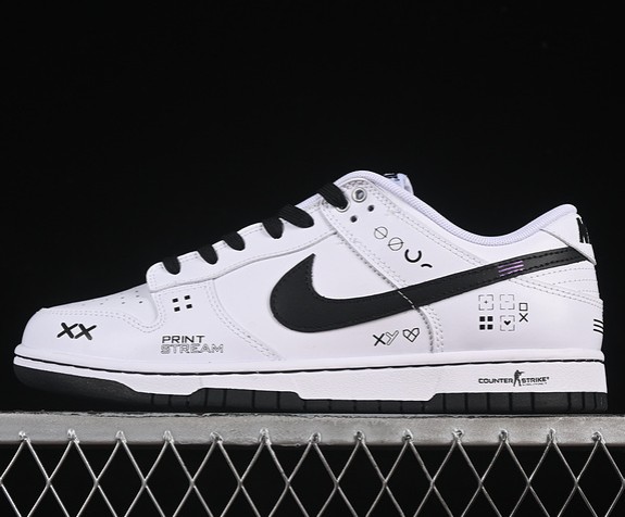Men's Nike SB Dunk Low Just Do It White Black WC1220-001 Sneaker