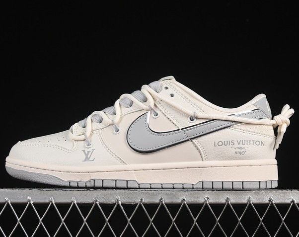 Nike SB Dunk Low LV White Grey DM6868-092 (Men's US7-11 WMNS USW5.5-8) Sneaker