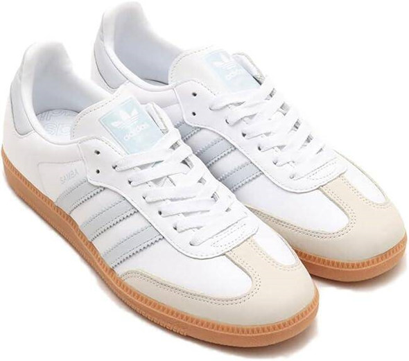 adidas Samba OG White Halo Blue IE0877 (WMNS USW5-7.5 Men's US7-11) Low top Sneaker