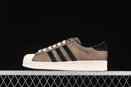 adidas Originals Superstar Vintage Brown Earth Strata Core Black Cream White JI0319 (WMNS USW4-7.5 Men's US7-11) Sneaker