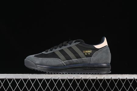 adidas Originals SL 72 RS Core Black Shadow Olive Night Indigo IG4646 (WMNS USW5-7.5 Men's US7-11) Casual Shoes