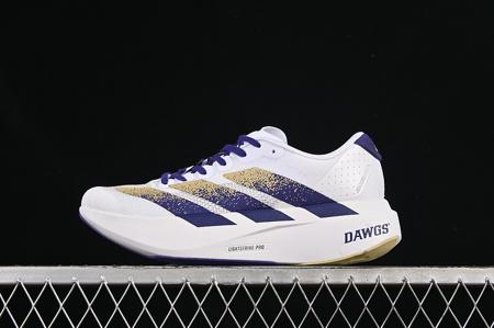 Men's NCAA x Adizero Evo SL 'Washington Huskies' Footwear White Team College Purple Team Sand JQ4578 Running Shoes