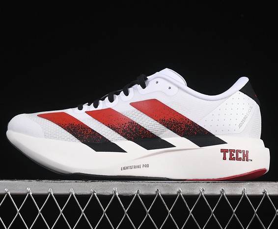 Men's NCAA x Adizero Evo SL 'Texas Tech' JQ4569 White Core Black Team Power Running Shoes