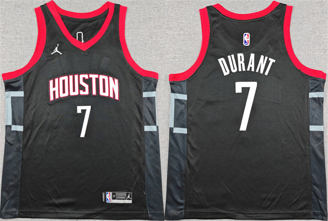 Youth Houston Rockets #7 Kevin Durant Black Statement Edition Stitched Jersey