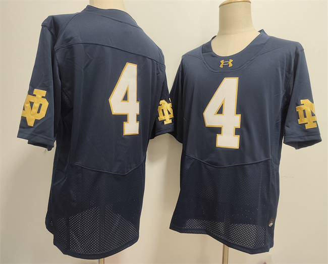 Men's Notre Dame Fighting Irish #4 Jeremiyah Love Navy Limited Stitched Jerseys