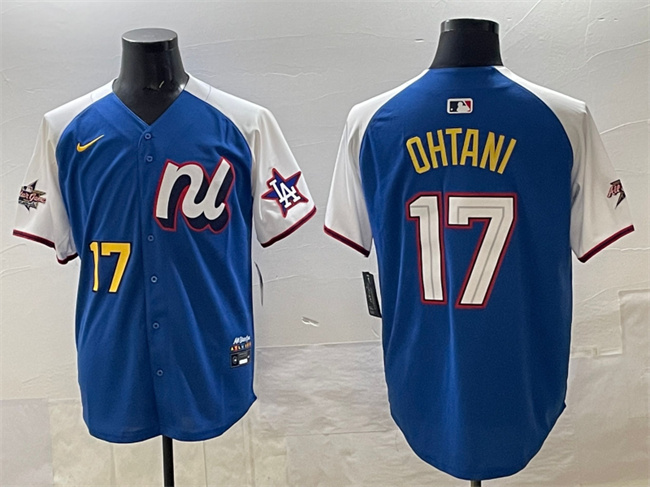 Men's National League #17 Shohei Ohtani Blue Alternate 2025 All-Star Edition Limited Stitched Baseball Jersey