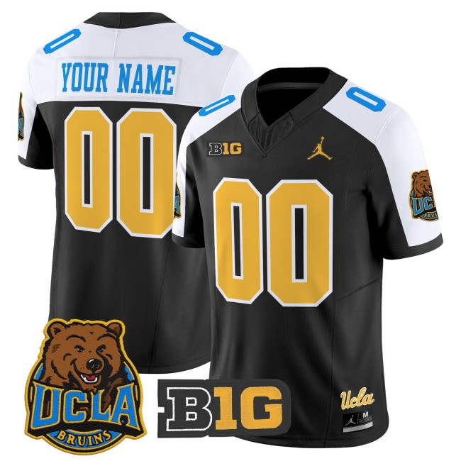 UCLA Bruins Custom 2025 With Patch Vapor Limited Stitched Football Jersey Black Alternate