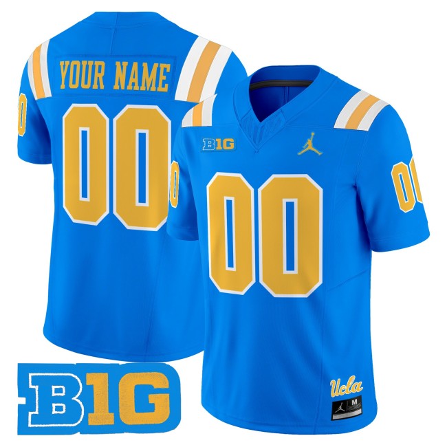 UCLA Bruins Custom 2025 Vapor Limited Stitched Football Jersey Blue