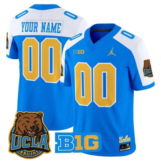 UCLA Bruins Custom 2025 With Patch Vapor Limited Stitched Football Jersey Blue Alternate