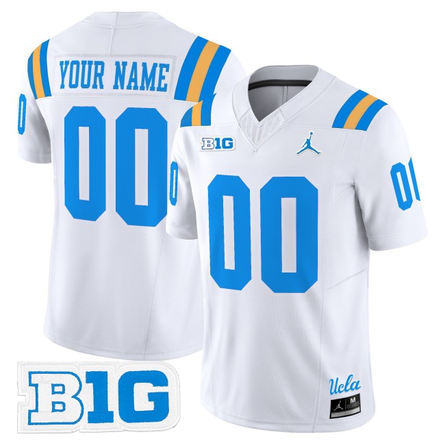 UCLA Bruins Custom 2025 Vapor Limited Stitched Football Jersey White