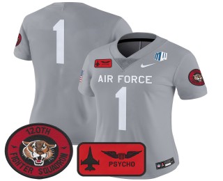 Women's Air Force Falcons #1 Team 120th Fighter F.U.S.E. 2025 'Air Power Legacy Series' Vapor Limited Stitched Football Jersey