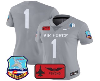 Women's Air Force Falcons #1 Team 140th Wing F.U.S.E. 2025 'Air Power Legacy Series' Vapor Limited Stitched Football Jersey