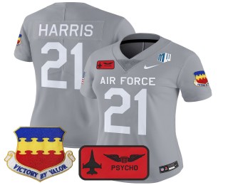 Women's Air Force Falcons #21 Cade Harris 20th Fighter F.U.S.E. 2025 'Air Power Legacy Series' Vapor Limited Stitched Football Jersey