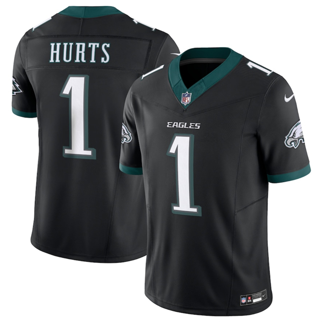 Women's Philadelphia Eagles #1 Jalen Hurts Black New F.U.S.E. Vapor Untouchable Limited Stitched Football Jersey(Run Small)