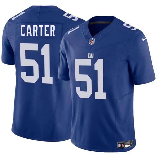 Women's New York Giants #51 Abdul Carter Blue 2025 Draft F.U.S.E. Vapor Untouchable Limited Stitched Football Jersey(Run Small)