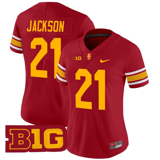 Women's USC Trojans #21 Bryan Jackson Throwback 2025 Nike Limited Football Jersey - Cardinal