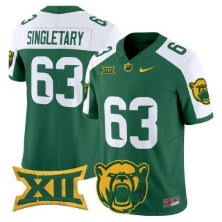 Men's Baylor Bears #63 Mike Singletary F.U.S.E. 2025 Vapor Limited Jersey - Green White