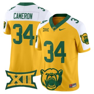 Men's Baylor Bears #34 Josh Cameron F.U.S.E. 2025 Vapor Limited Jersey - Gold White