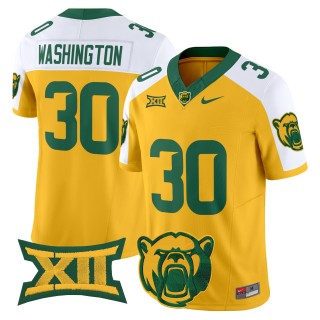 Men's Baylor Bears #30 Bryson Washington F.U.S.E. 2025 Vapor Limited Jersey - Gold White