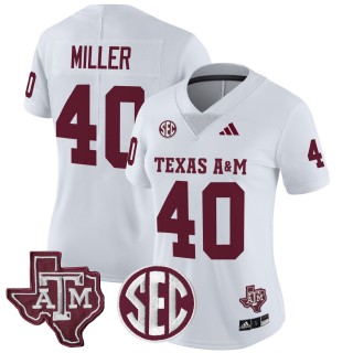 Women's Texas A&M Aggies #40 Von Miller 2025 Vapor Limited Jersey - White