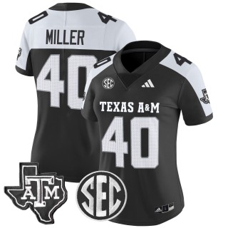 Women's Texas A&M Aggies #40 Von Miller 2025 Vapor Limited Jersey - Black Alternate