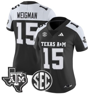 Women's Texas A&M Aggies #15 Conner Weigman 2025 Vapor Limited Jersey - Black Alternate