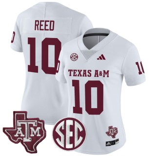 Women's Texas A&M Aggies #10 Marcel Reed 2025 Vapor Limited Jersey - White