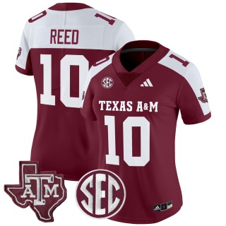 Women's Texas A&M Aggies #10 Marcel Reed 2025 Vapor Limited Jersey - Maroon Alternate
