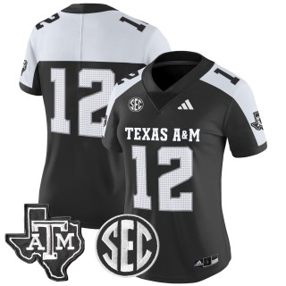 Women's Texas A&M Aggies #12 2025 Vapor Limited Jersey - Black Alternate