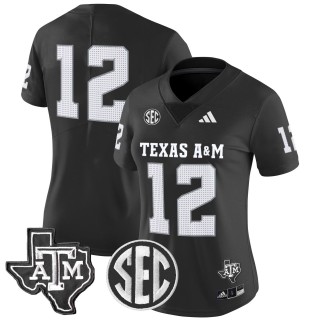 Women's Texas A&M Aggies #12 2025 Vapor Limited Jersey - Black