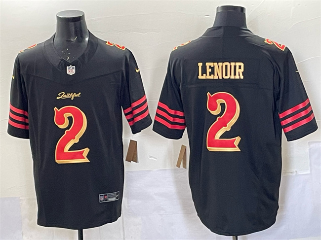 Men's San Francisco 49ers #2 Deommodore Lenoir Black 2025 F.U.S.E. “Rivalries” Vapor Limited Stitched Football Jersey Men's San Francisco 49ers #2 Deommodore Lenoir Black 2025 F.U.S.E. “Rivalries” Vapor Limited Stitched Football Jersey