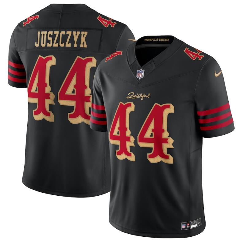 Men's San Francisco 49ers #44 Kyle Juszczyk Black 2025 F.U.S.E. “Rivalries” Vapor Limited Stitched Football Jersey Men's San Francisco 49ers #44 Kyle Juszczyk Black 2025 F.U.S.E. “Rivalries” Vapor Limited Stitched Football Jersey
