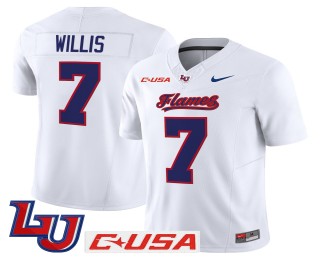 Men's Liberty Flames #7 Malik Willis White 2025 Nike Vapor Limited Jersey
