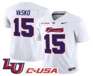 Men's Liberty Flames #15 Ethan Vasko White 2025 Nike Vapor Limited Jersey