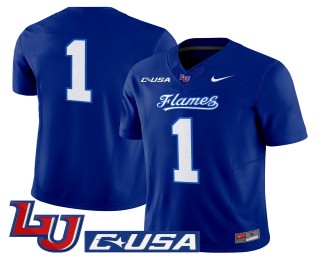 Men's Liberty Flames #1 Mono-Navy 2025 Nike Vapor Limited Jersey
