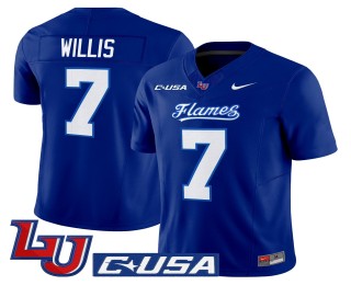 Men's Liberty Flames #7 Malik Willis Mono-Navy 2025 Nike Vapor Limited Jersey