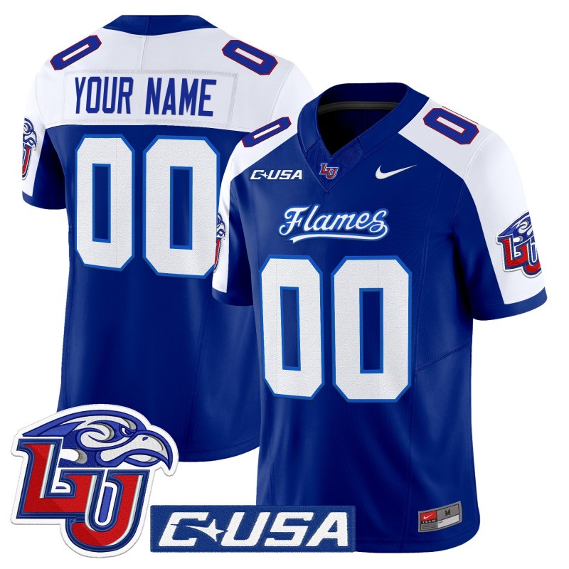 Liberty Flames Custom Mono-Navy Alternate 2025 Nike Vapor Limited Jersey - Gender Men Women and Youth