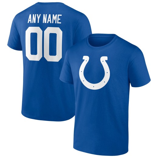 Men's Indianapolis Colts Team Personalized Name & Number T-Shirt - Royal