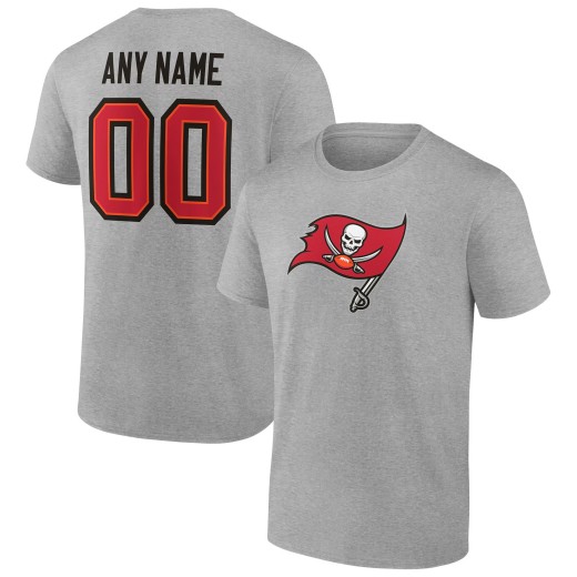 Men's Tampa Bay Buccaneers Team Custom T-Shirt - Heathered Gray