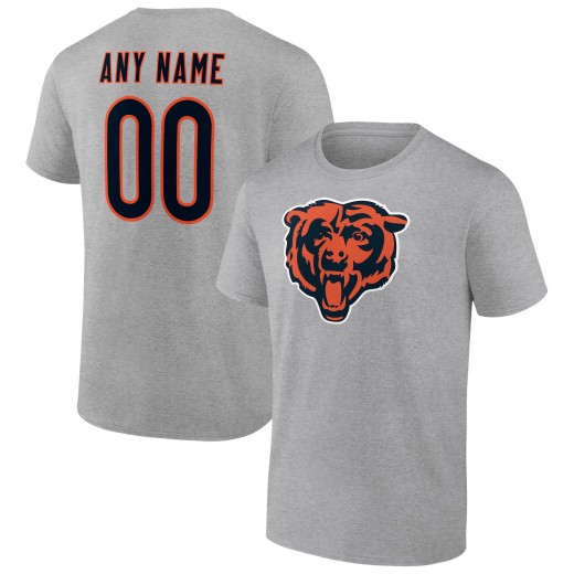 Men's Chicago Bears Team Custom T-Shirt - Heathered Gray