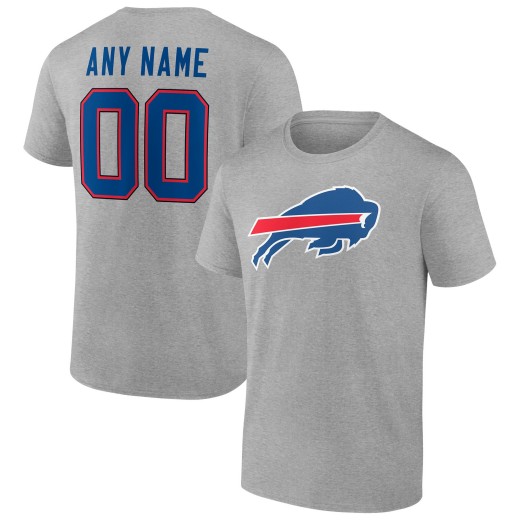 Men's Buffalo Bills Team Custom T-Shirt - Heathered Gray