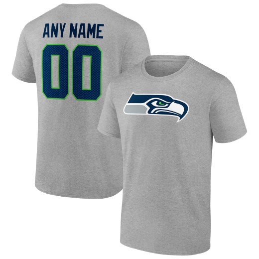 Men's Seattle Seahawks Team Custom T-Shirt - Heathered Gray